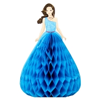 3D Princess Card  Blue